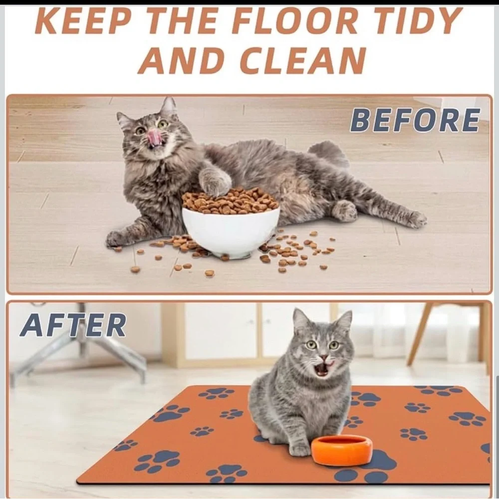 18”*30” Absorbent Pet Mat for Food and Water - Non Slip Easy Clean